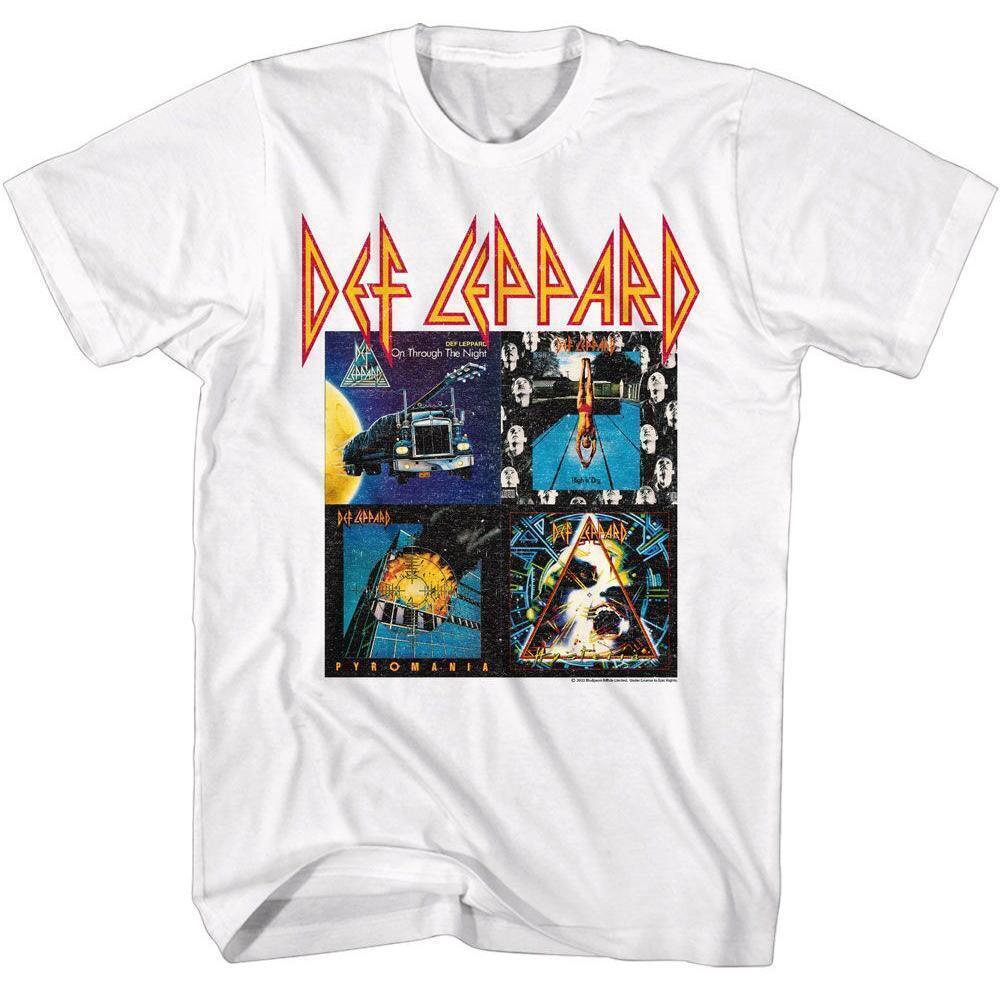 Def Leppard 80S Album White Adult T Shirt